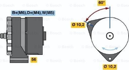 BOSCH 0 120 489 733 - Kintamosios srovės generatorius autoreka.lt