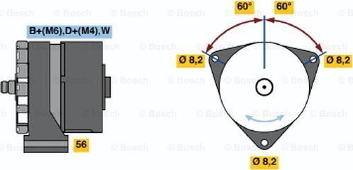 BOSCH 0 120 488 224 - Kintamosios srovės generatorius autoreka.lt