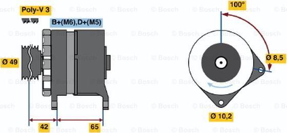 BOSCH 0 120 339 547 - Kintamosios srovės generatorius autoreka.lt