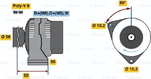 BOSCH 0 986 039 420 - Kintamosios srovės generatorius autoreka.lt