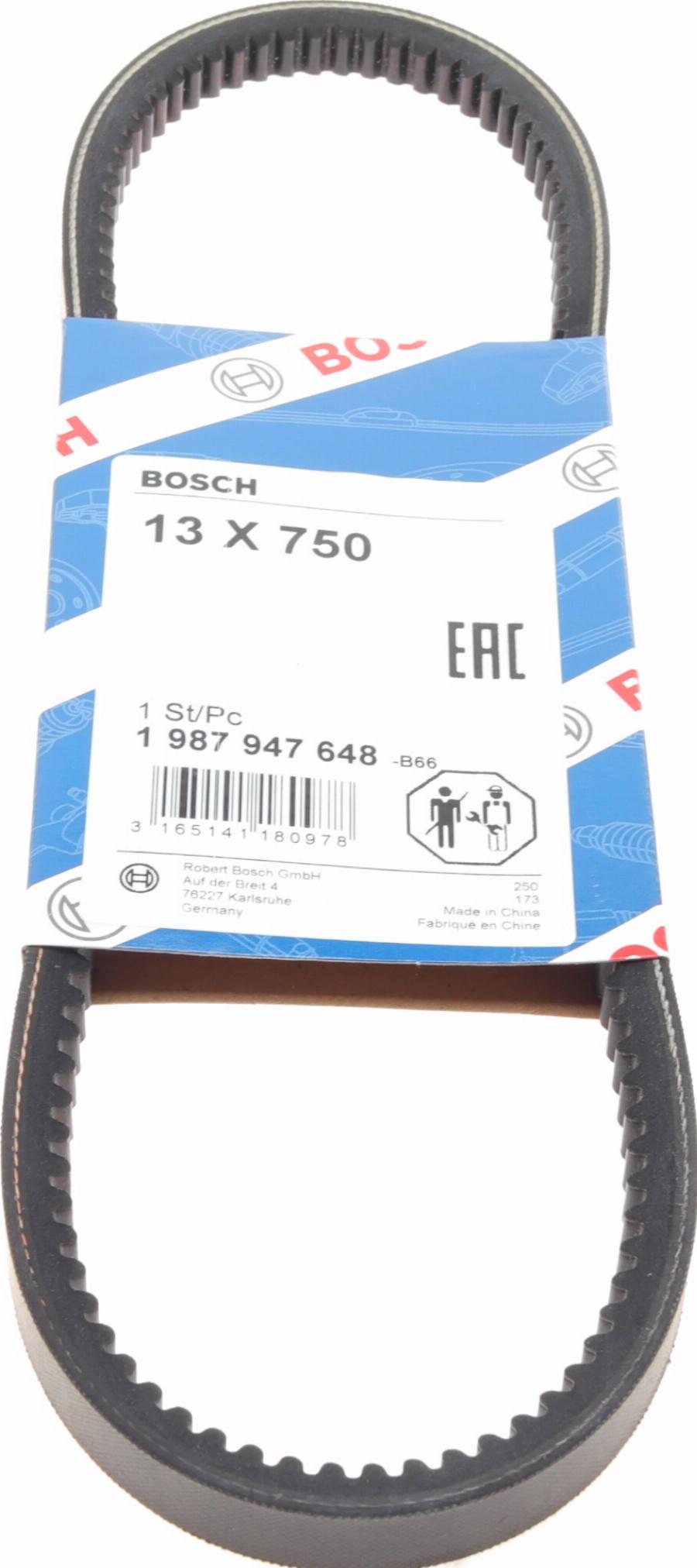 BOSCH 1 987 947 648 - V formos diržas autoreka.lt