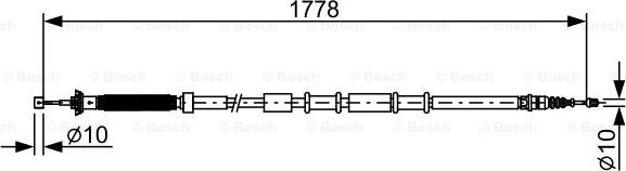 BOSCH 1 987 482 509 - Trosas, stovėjimo stabdys autoreka.lt