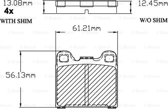 BOSCH F 03B 150 204 - Stabdžių trinkelių rinkinys, diskinis stabdys autoreka.lt