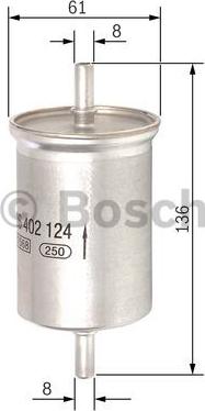 BOSCH F 026 402 124 - Kuro filtras autoreka.lt