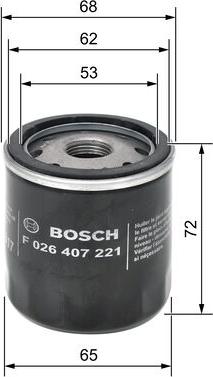 BOSCH F 026 407 221 - Alyvos filtras autoreka.lt