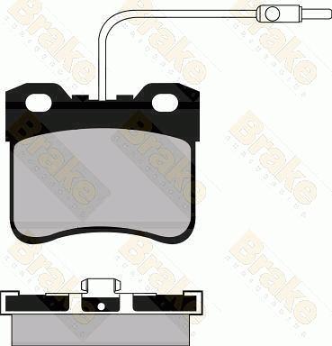 Brake Engineering PA561 - Stabdžių trinkelių rinkinys, diskinis stabdys autoreka.lt