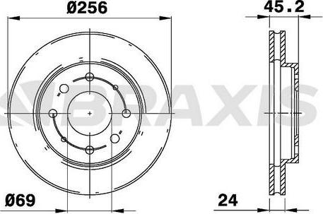Braxis AE0458 - Stabdžių diskas autoreka.lt