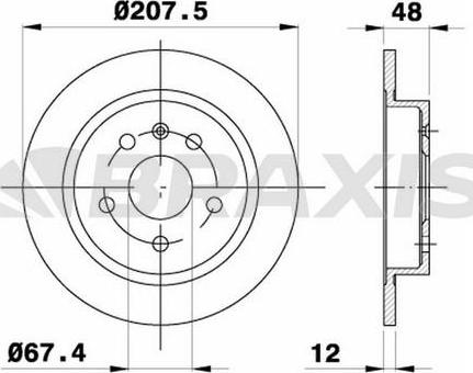 Braxis AE0370 - Stabdžių diskas autoreka.lt