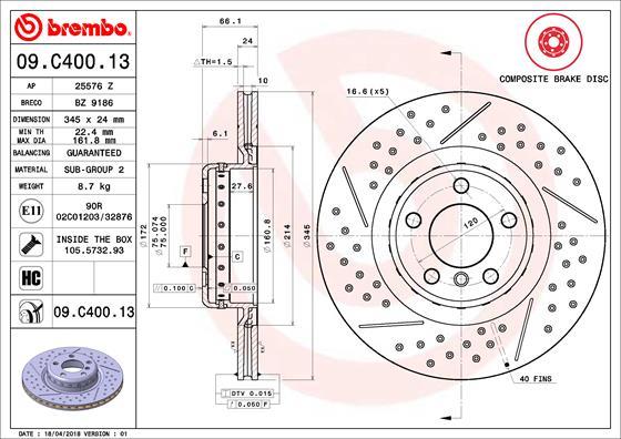 Breco BZ 9186 - Stabdžių diskas autoreka.lt