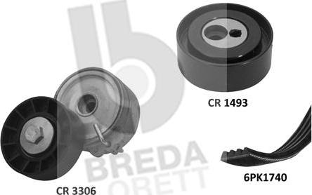 Breda Lorett KCA0038 - V formos rumbuotas diržas, komplektas autoreka.lt