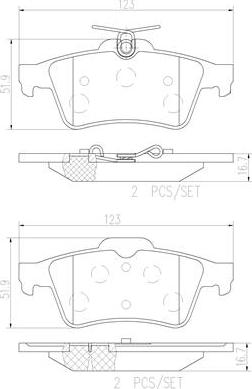 Brembo P59042N - Stabdžių trinkelių rinkinys, diskinis stabdys autoreka.lt