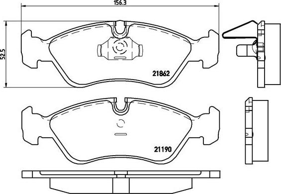 Brembo P 59 017 - Stabdžių trinkelių rinkinys, diskinis stabdys autoreka.lt