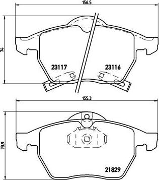 Brembo P 59 029 - Stabdžių trinkelių rinkinys, diskinis stabdys autoreka.lt