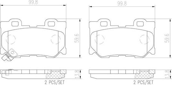 Brembo P56095N - Stabdžių trinkelių rinkinys, diskinis stabdys autoreka.lt