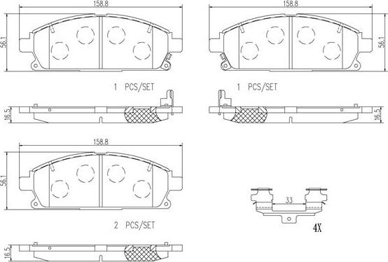 Brembo P56040N - Stabdžių trinkelių rinkinys, diskinis stabdys autoreka.lt