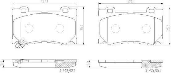 Brembo P56089N - Stabdžių trinkelių rinkinys, diskinis stabdys autoreka.lt