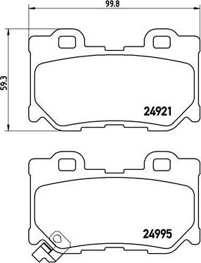 Brembo P 56 085 - Stabdžių trinkelių rinkinys, diskinis stabdys autoreka.lt