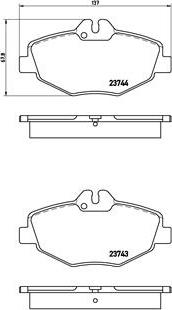 Brembo P 50 049 - Stabdžių trinkelių rinkinys, diskinis stabdys autoreka.lt