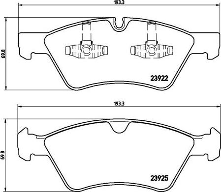 Brembo P 50 063 - Stabdžių trinkelių rinkinys, diskinis stabdys autoreka.lt