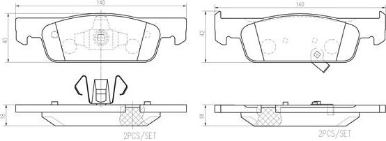 Brembo P50137N - Stabdžių trinkelių rinkinys, diskinis stabdys autoreka.lt