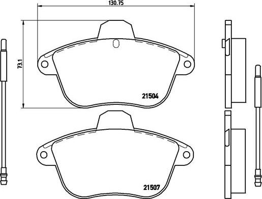 Brembo P 61 046 - Stabdžių trinkelių rinkinys, diskinis stabdys autoreka.lt