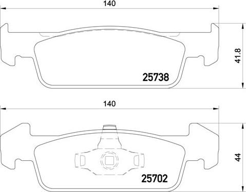 Brembo P 68 060 - Stabdžių trinkelių rinkinys, diskinis stabdys autoreka.lt