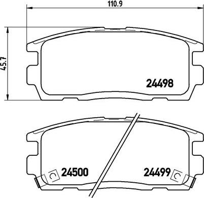 Brembo P 10 004 - Stabdžių trinkelių rinkinys, diskinis stabdys autoreka.lt