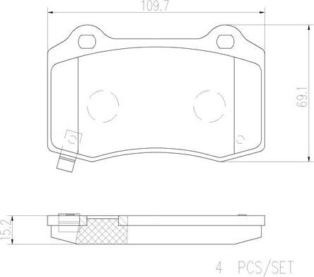 Brembo P11024N - Stabdžių trinkelių rinkinys, diskinis stabdys autoreka.lt