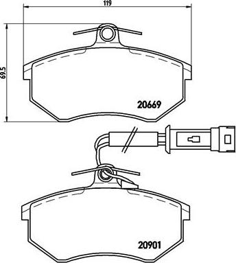 Brembo P 85 016 - Stabdžių trinkelių rinkinys, diskinis stabdys autoreka.lt