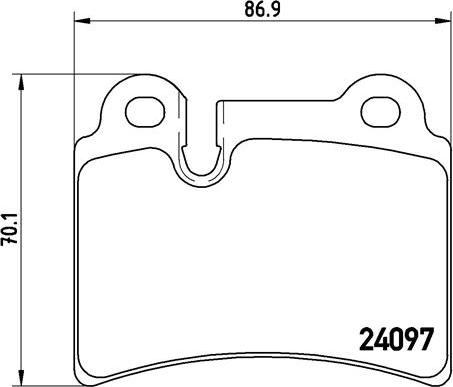 Brembo P 85 111 - Stabdžių trinkelių rinkinys, diskinis stabdys autoreka.lt