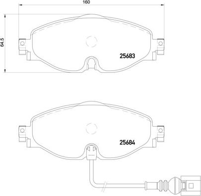 Brembo P 85 126X - Stabdžių trinkelių rinkinys, diskinis stabdys autoreka.lt