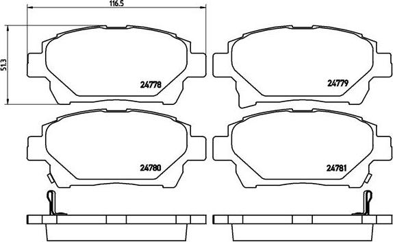 Brembo P 83 097 - Stabdžių trinkelių rinkinys, diskinis stabdys autoreka.lt