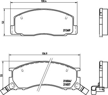 Brembo P 83 029 - Stabdžių trinkelių rinkinys, diskinis stabdys autoreka.lt