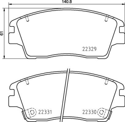 Brembo P 30 096 - Stabdžių trinkelių rinkinys, diskinis stabdys autoreka.lt