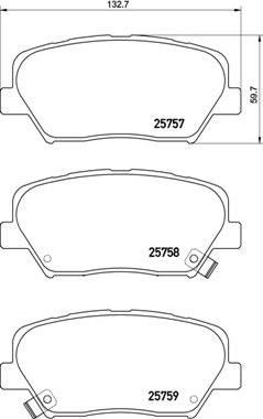 Brembo P 30 070 - Stabdžių trinkelių rinkinys, diskinis stabdys autoreka.lt