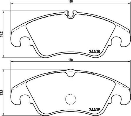 Brembo P 24 074 - Stabdžių trinkelių rinkinys, diskinis stabdys autoreka.lt