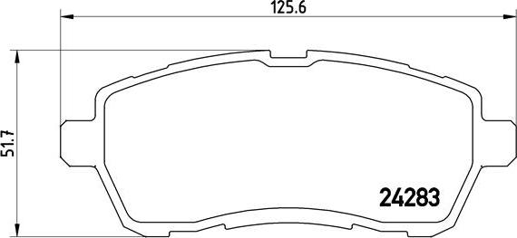 Brembo P 24 072 - Stabdžių trinkelių rinkinys, diskinis stabdys autoreka.lt