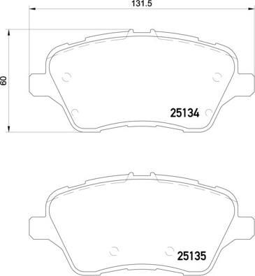 Brembo P 24 151X - Stabdžių trinkelių rinkinys, diskinis stabdys autoreka.lt