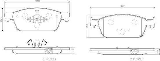 Brembo P24157N - Stabdžių trinkelių rinkinys, diskinis stabdys autoreka.lt