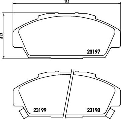 Brembo P 28 041 - Stabdžių trinkelių rinkinys, diskinis stabdys autoreka.lt