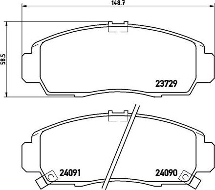 Brembo P 28 034X - Stabdžių trinkelių rinkinys, diskinis stabdys autoreka.lt