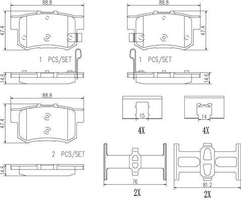 Brembo P28022N - Stabdžių trinkelių rinkinys, diskinis stabdys autoreka.lt