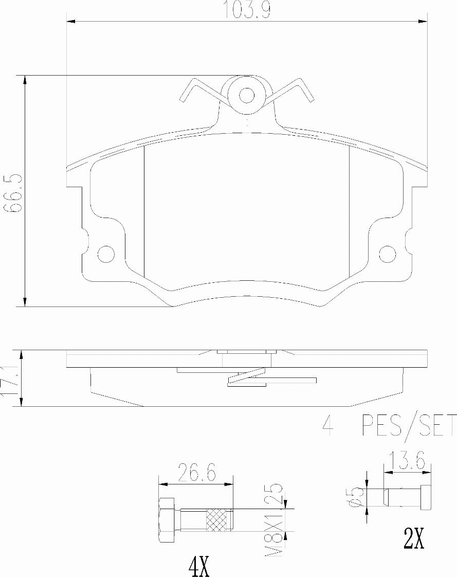 Brembo P23017N - Stabdžių trinkelių rinkinys, diskinis stabdys autoreka.lt