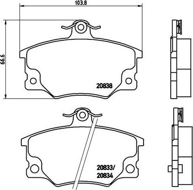 Brembo P 23 017 - Stabdžių trinkelių rinkinys, diskinis stabdys autoreka.lt