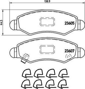 Brembo P 79 015 - Stabdžių trinkelių rinkinys, diskinis stabdys autoreka.lt