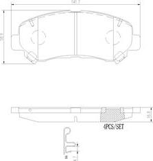 Brembo P79028N - Stabdžių trinkelių rinkinys, diskinis stabdys autoreka.lt