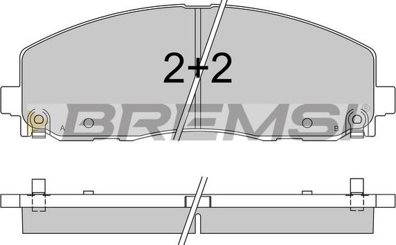 Bremsi BP3543 - Stabdžių trinkelių rinkinys, diskinis stabdys autoreka.lt