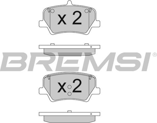 Bremsi BP3839 - Stabdžių trinkelių rinkinys, diskinis stabdys autoreka.lt