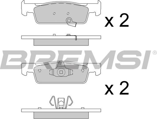 Bremsi BP3798 - Stabdžių trinkelių rinkinys, diskinis stabdys autoreka.lt