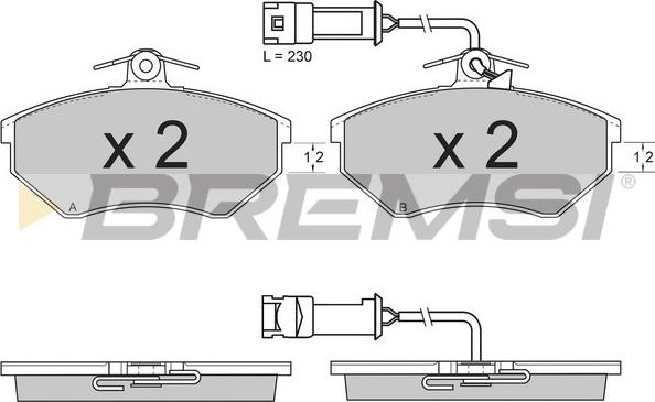 Bremsi BP2637 - Stabdžių trinkelių rinkinys, diskinis stabdys autoreka.lt